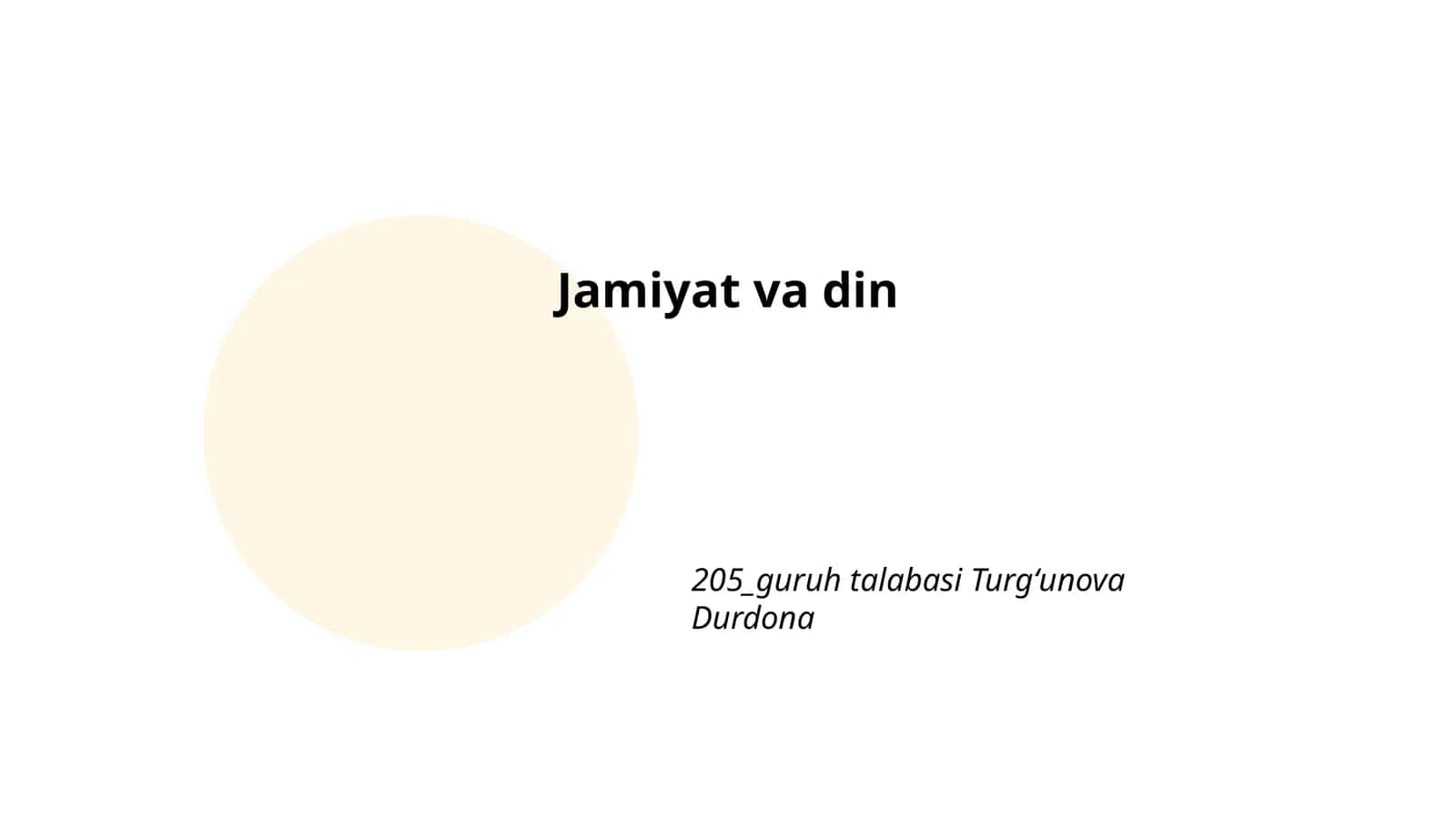 Jamiyat va din