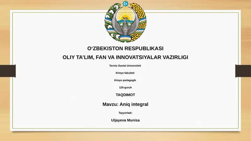 Aniq integral