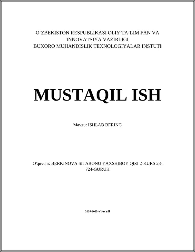 Ishlab chiqarish texnologiyalari