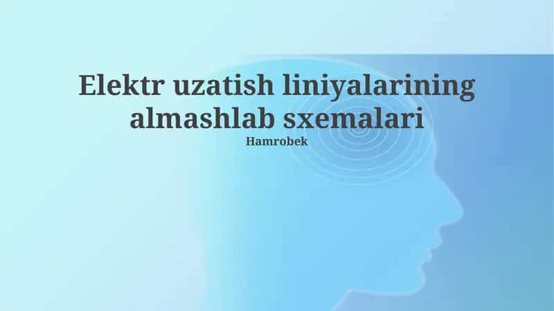 Elektr uzatish liniyalarining almashlab sxemalari