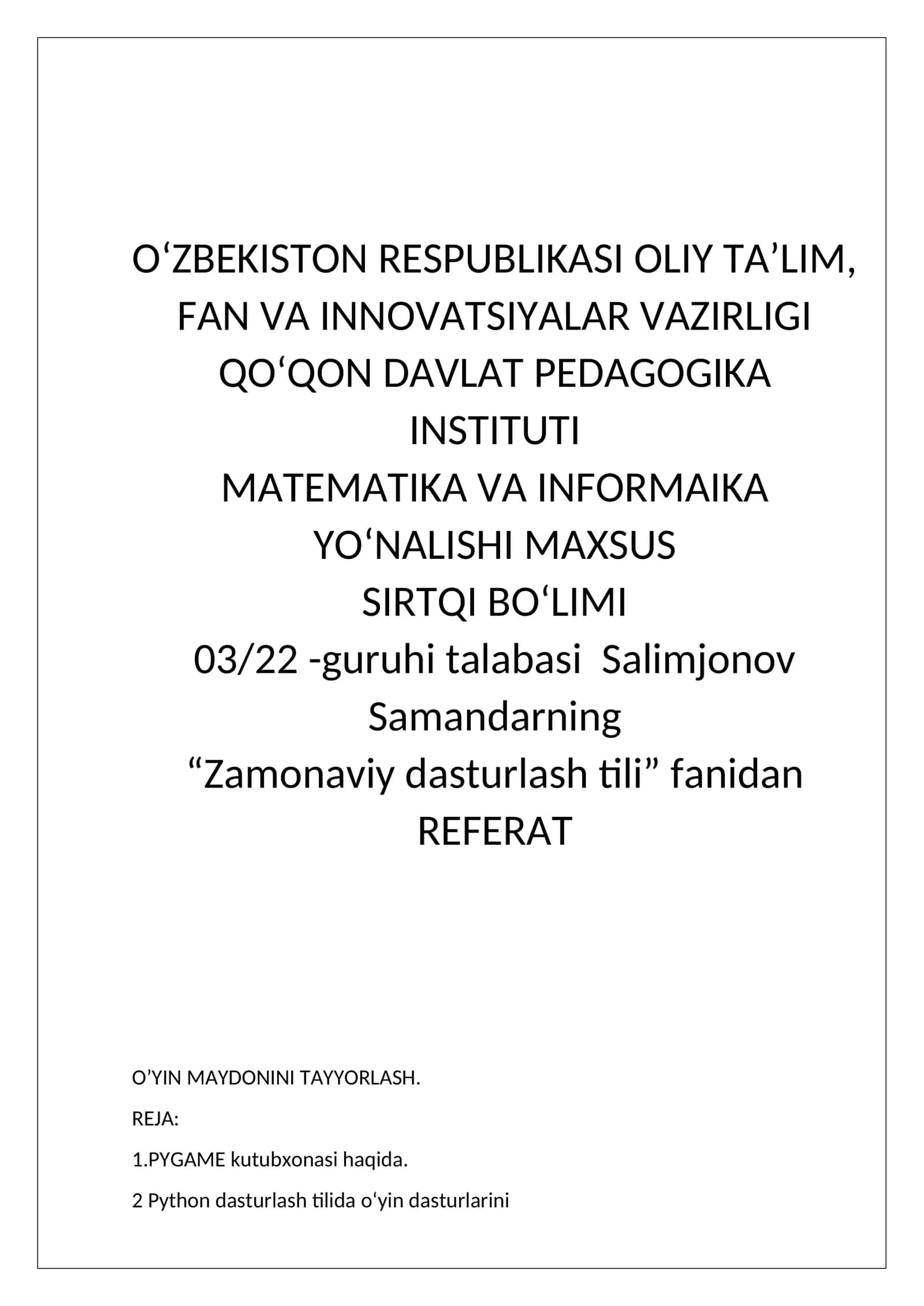 Zamonaviy dasturlash tili