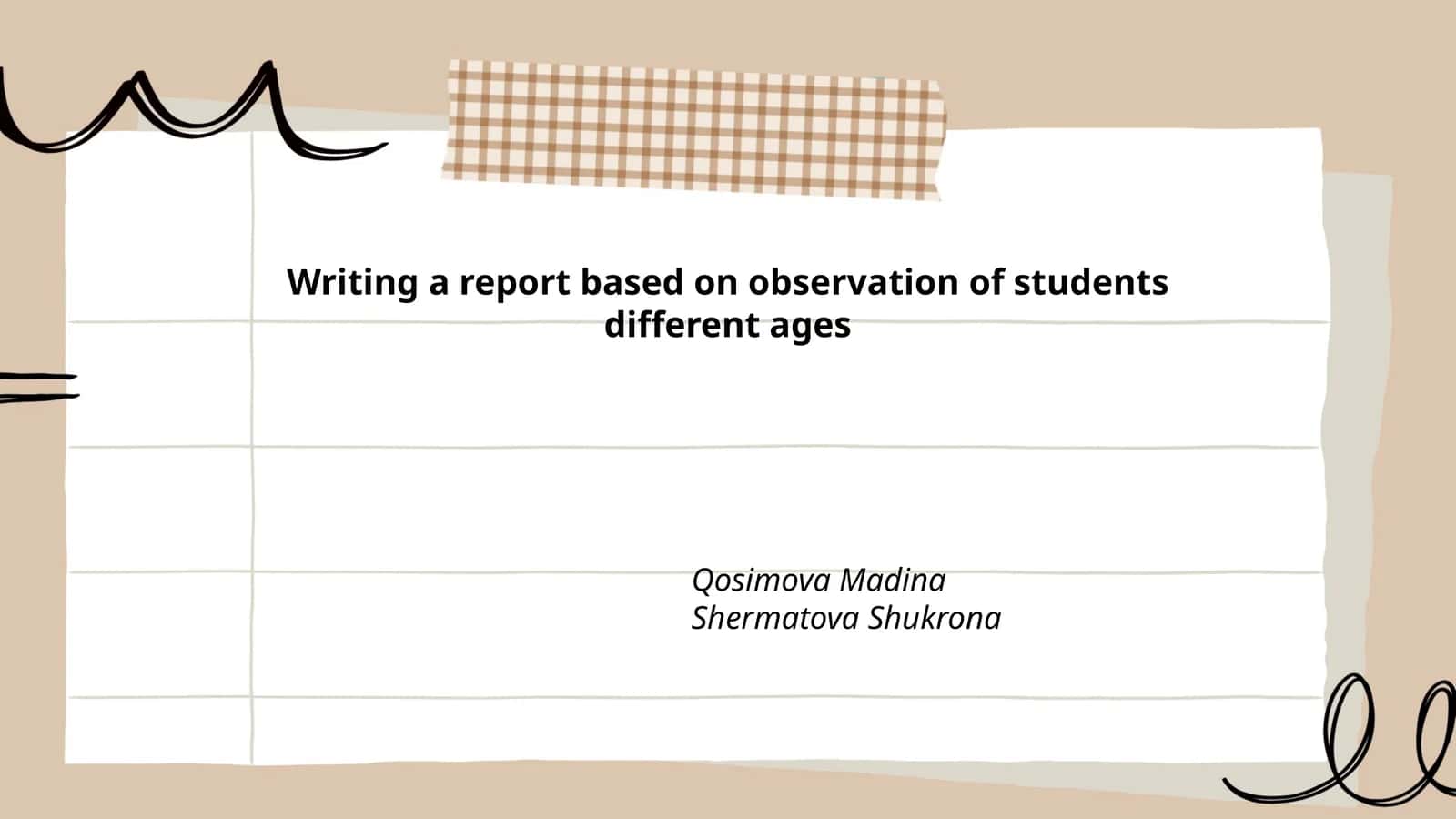 Classroom Behavior of Primary School Students