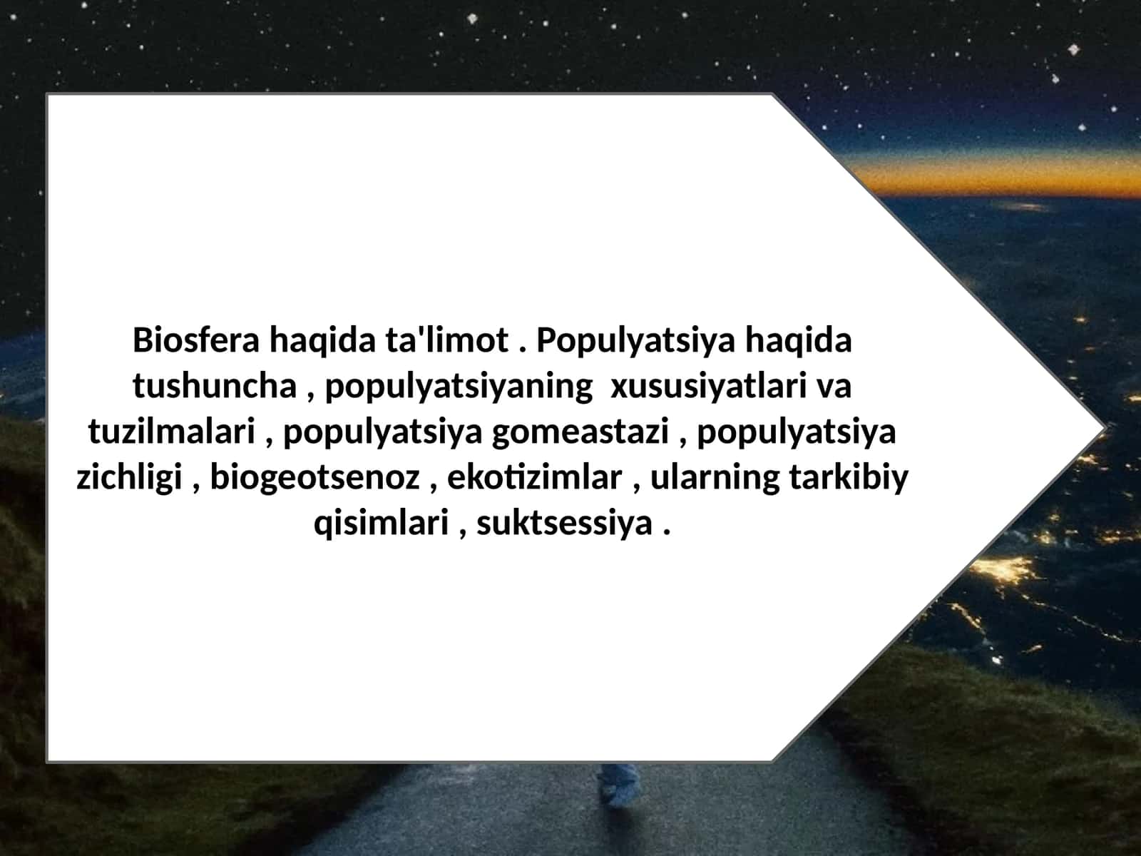 Biosfera va Populyatsiyalar