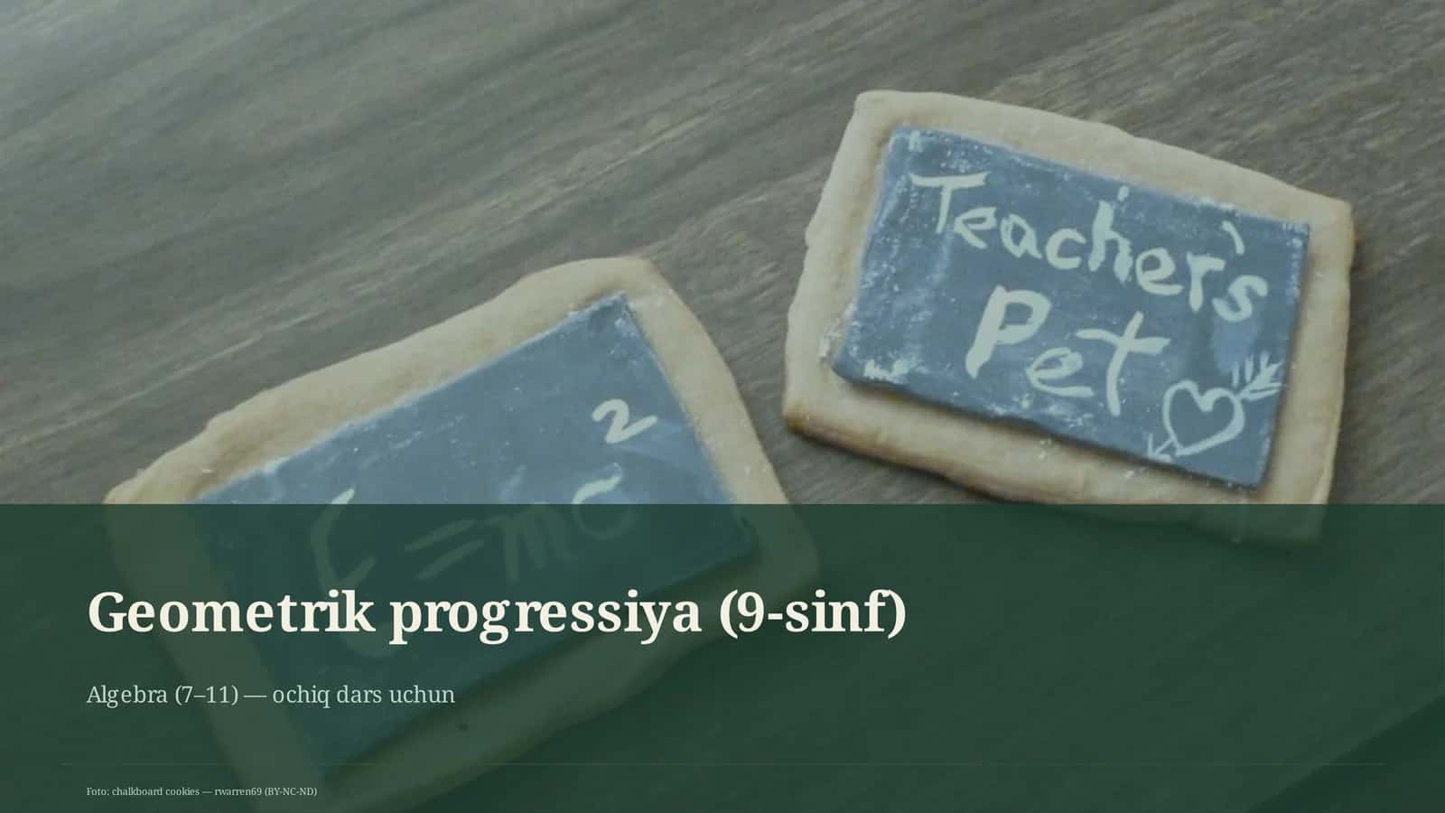 Geometrik progressiya (9-sinf)