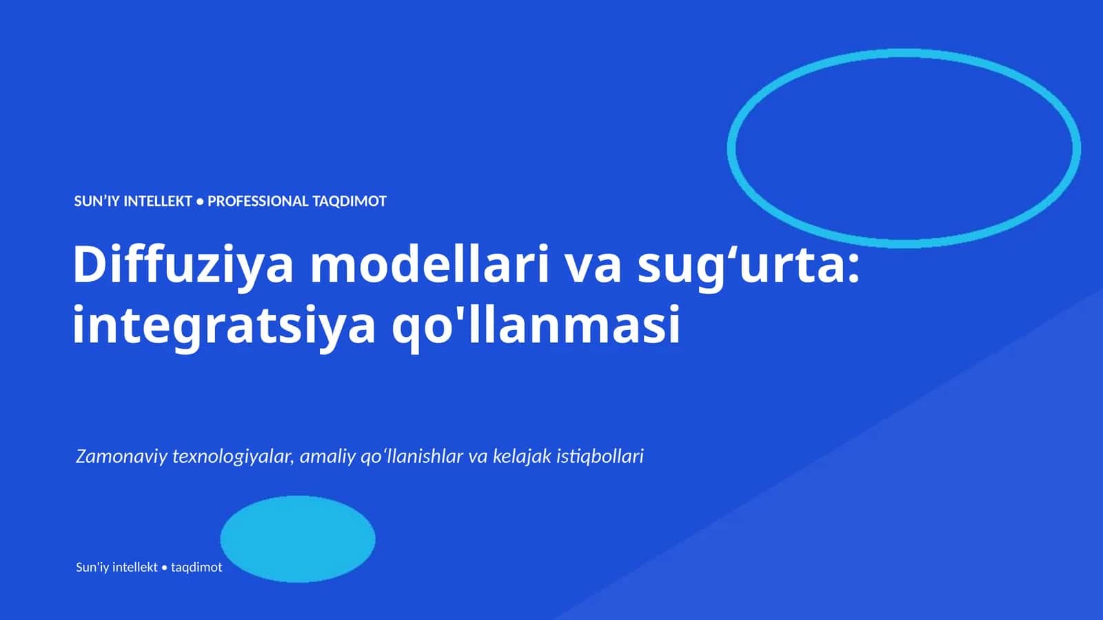 SUNIY INTELLEKT • PROFESSIONAL TAQDIMOT