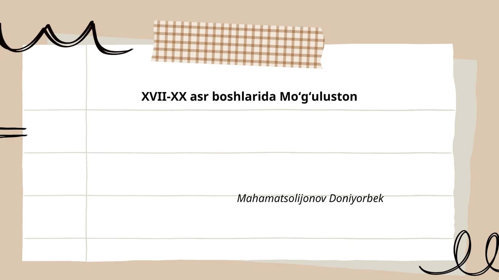Moʻgʻuluston Davlati Tarixi