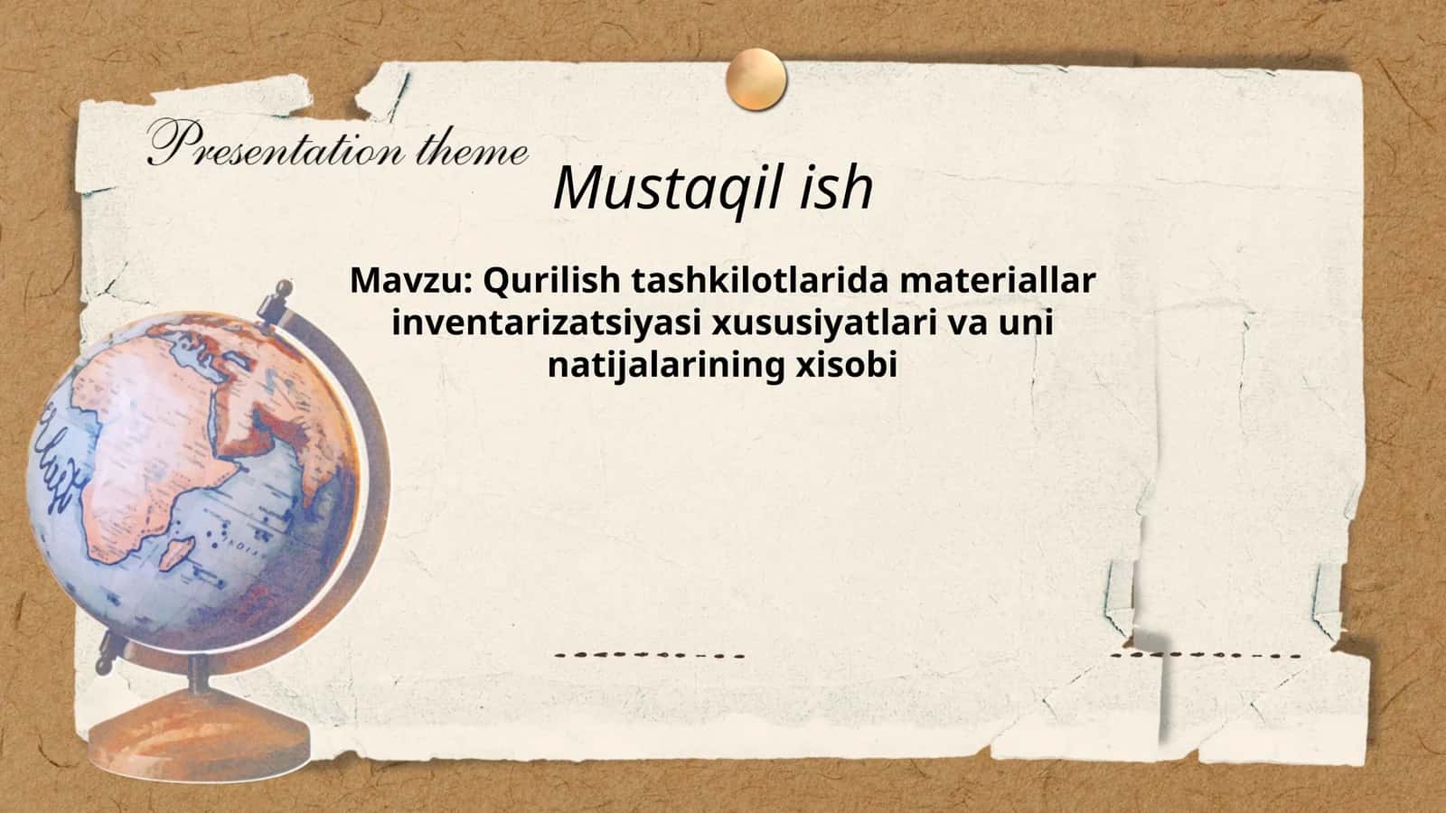 Qurilish tashkilotlarida materiallar inventarizatsiyasi xususiyatlari va uni natijalarining xisobi