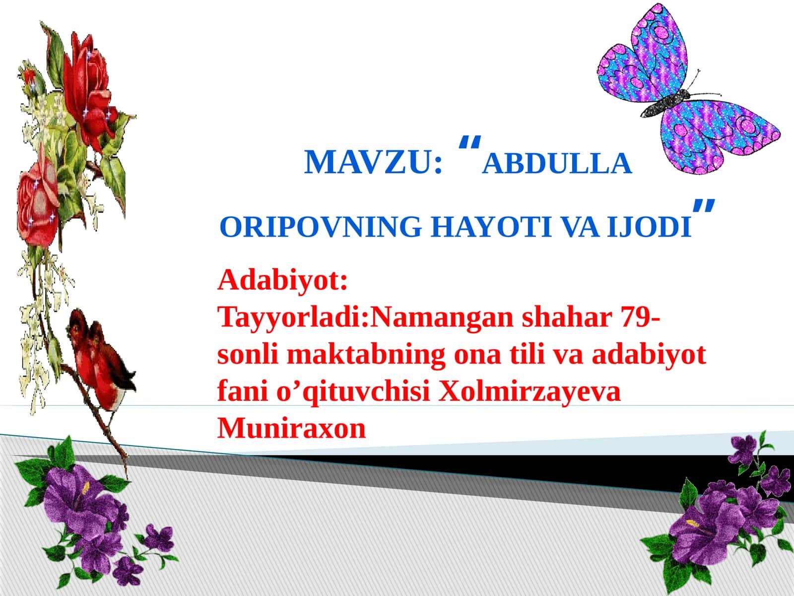 Abdulla Oripovning hayoti va ijodi