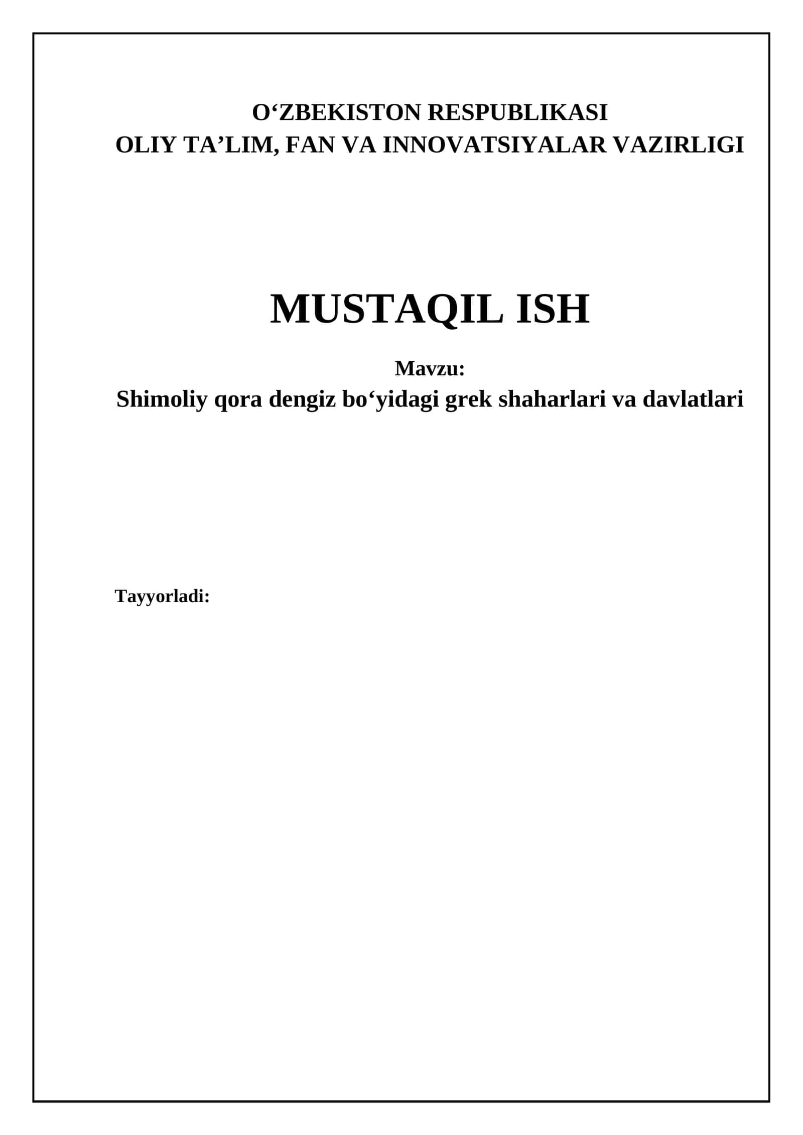 Shimoliy qora dengiz boʻyidagi grek shaharlari va davlatlari