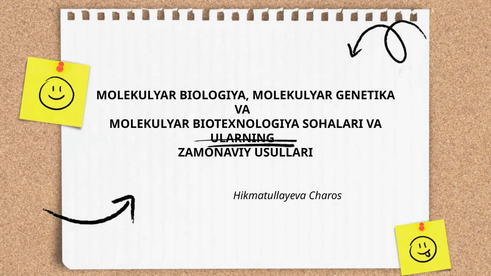 MOLEKULYAR BIOLOGIYA, MOLEKULYAR GENETIKA VA MOLEKULYAR BIOTEXNOLOGIYA SOHALARI VA ULARNING ZAMONAVIY USULLARI