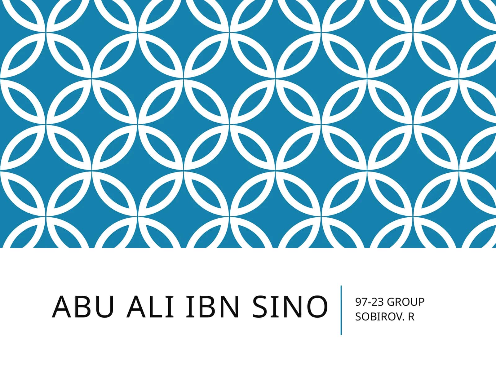 ABU ALI IBN SINO