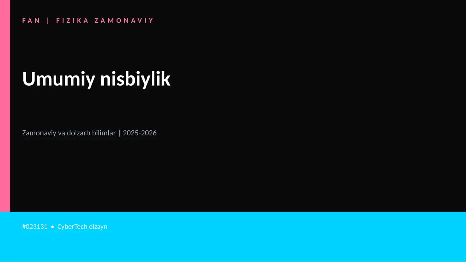 FIZIKA ZAMONAVIY