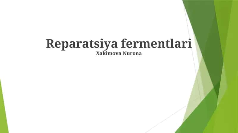 Ta'mirlash fermentlari