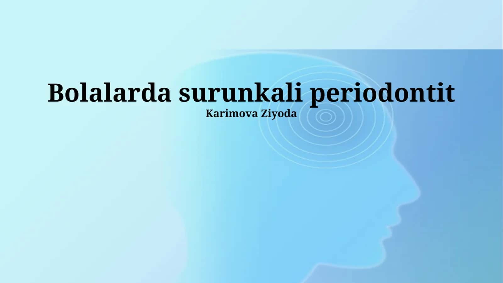 Bolalarda surunkali periodontit