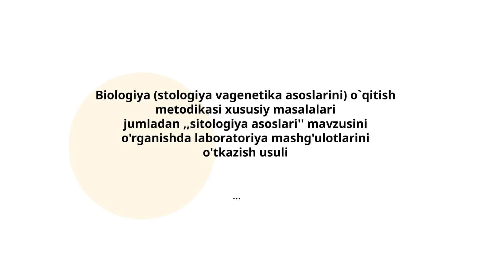 Sitologiya asoslari