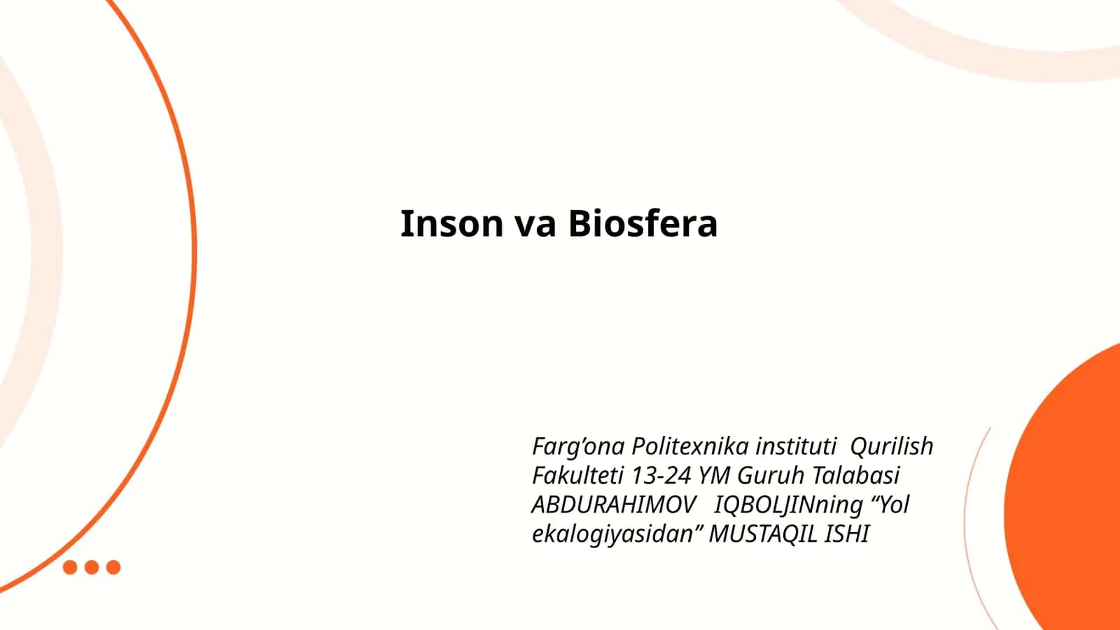 Inson va Biosfera