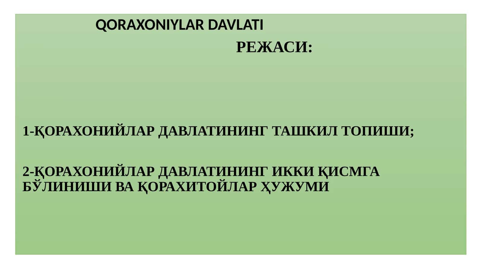QORAXONIYLAR DAVLATI