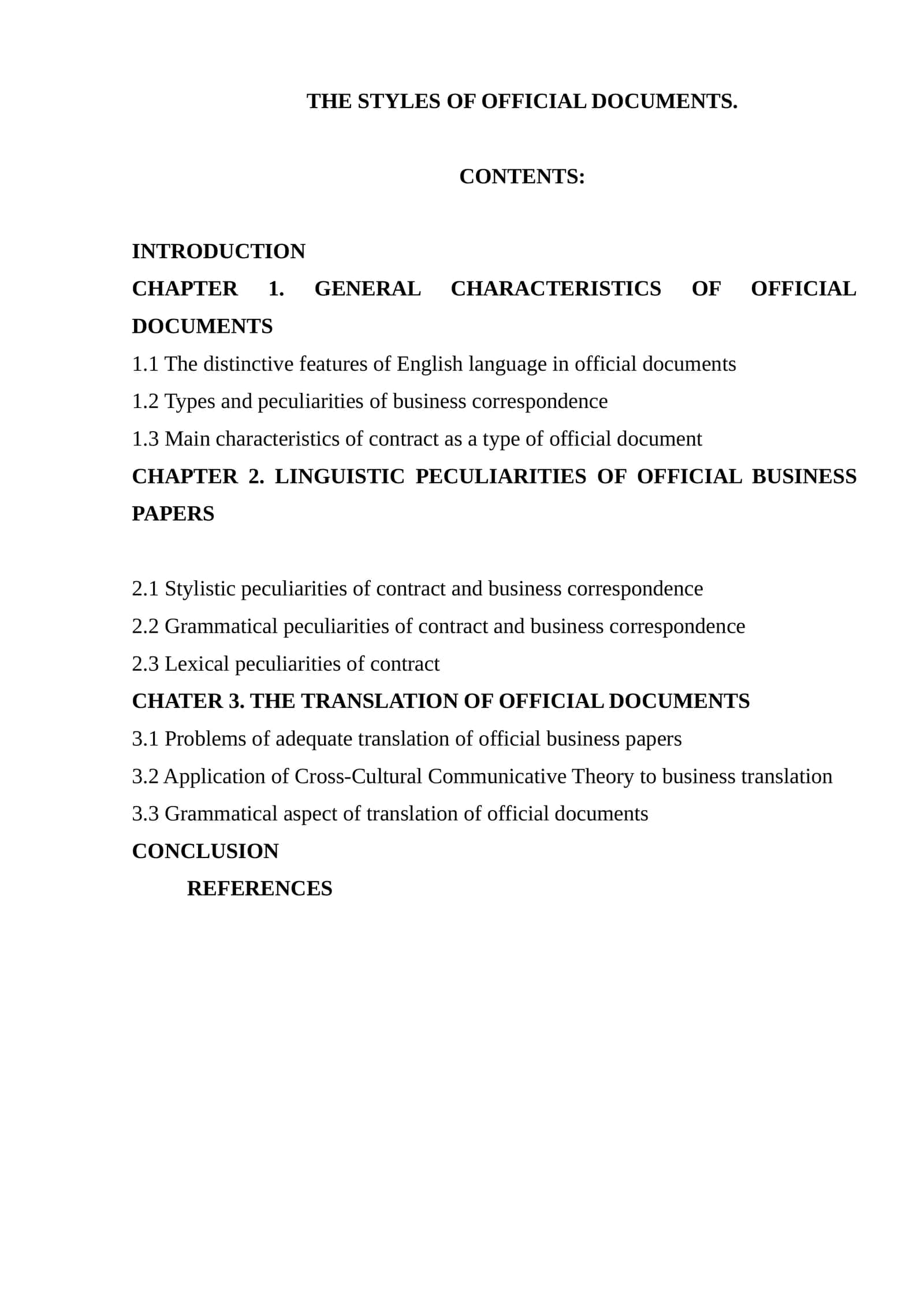 THE STYLES OF OFFICIAL DOCUMENTS