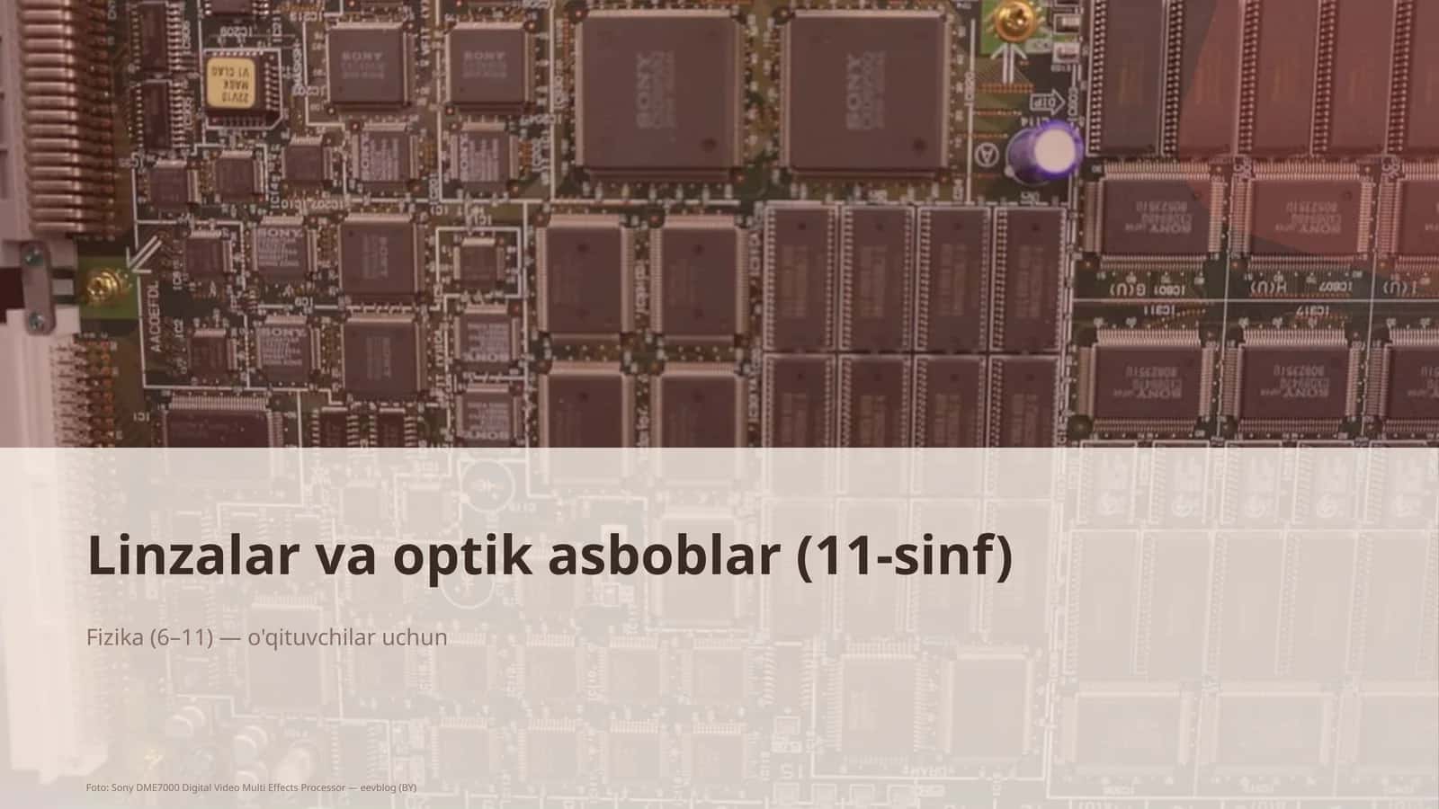 Linzalar va optik asboblar (11-sinf)