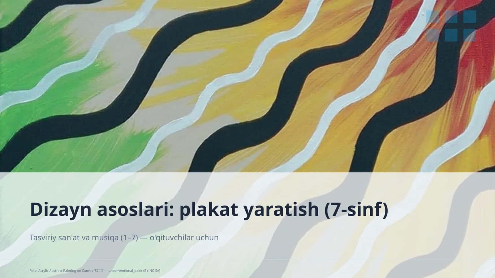 Dizayn asoslari: plakat yaratish (7-sinf)
