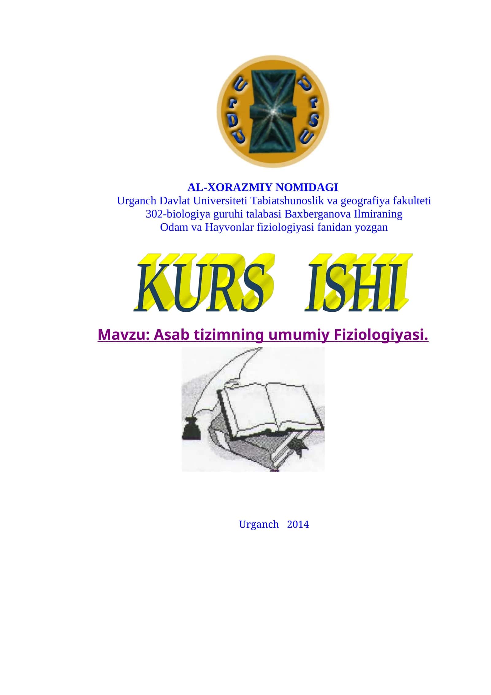 Asab tizimning umumiy Fiziologiyasi