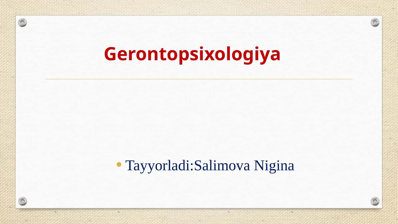 Gerontopsixologiya