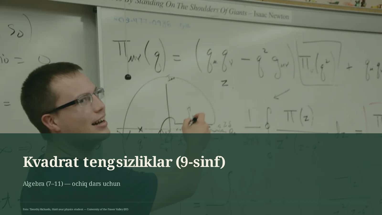 Kvadrat tengsizliklar (9-sinf)