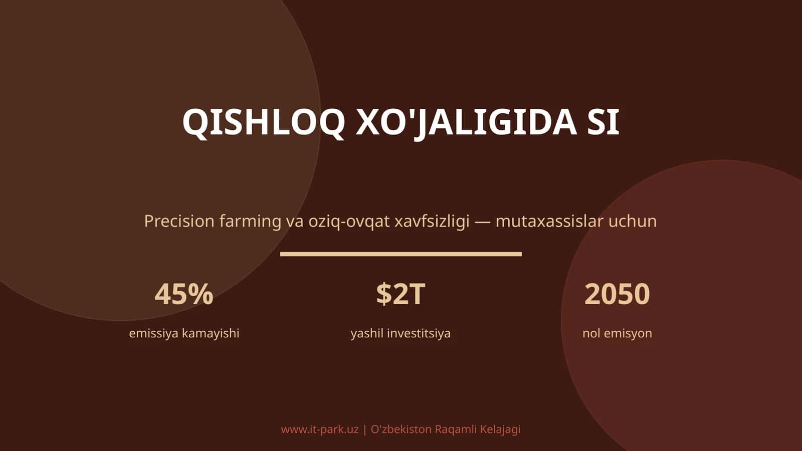 Qishloq xo'jaligida SI