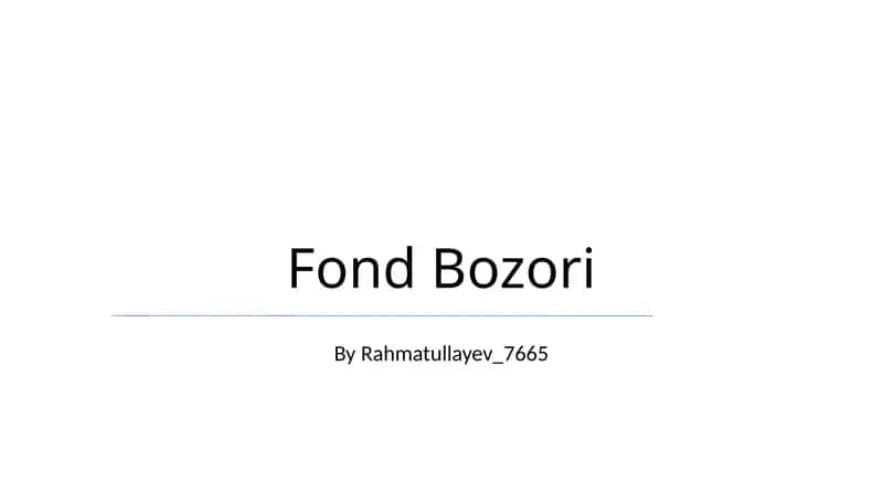 Fond Bozori
