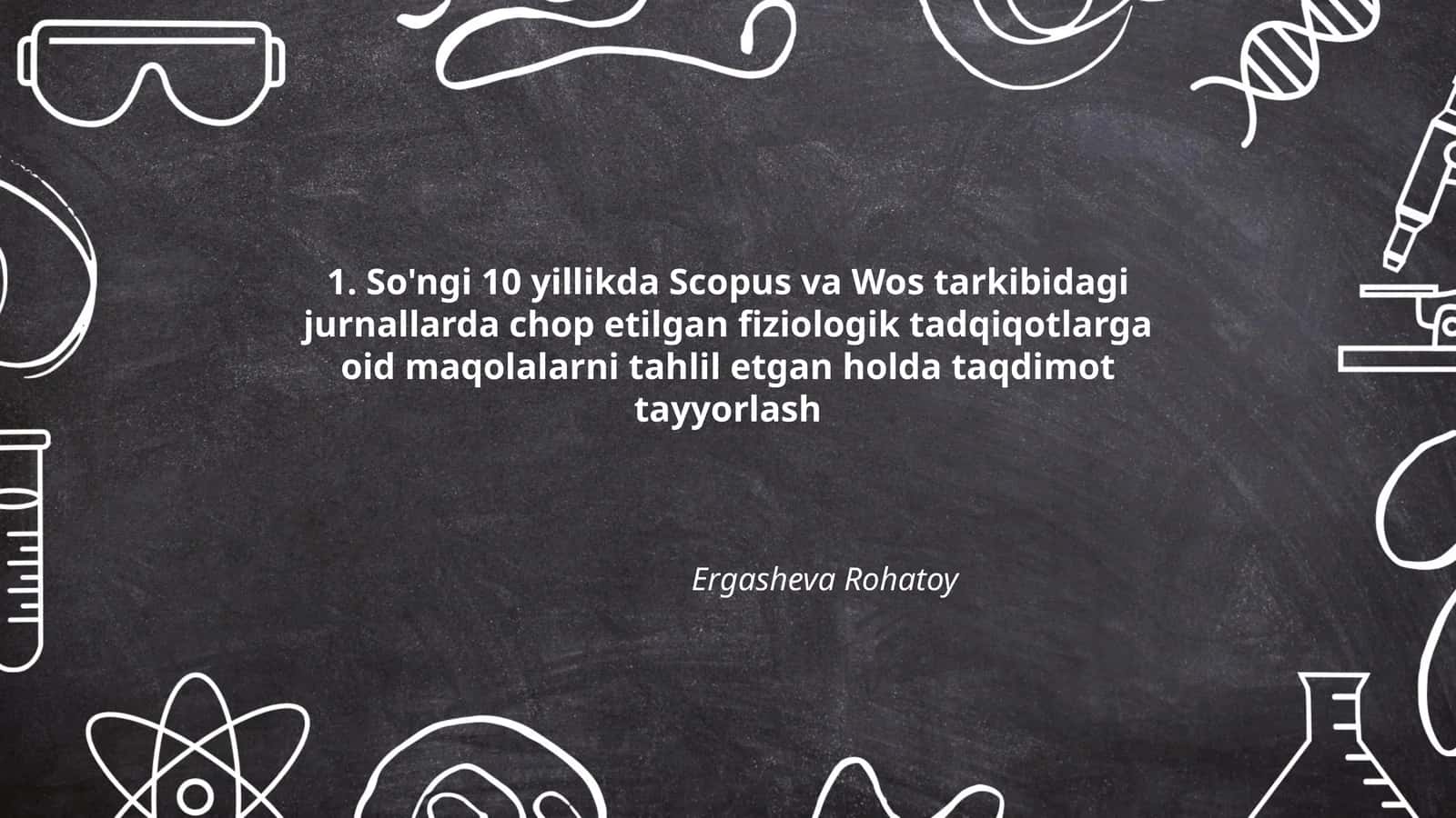 So'ngi 10 yillikda Scopus va Wos maqolalarni tahlil etish
