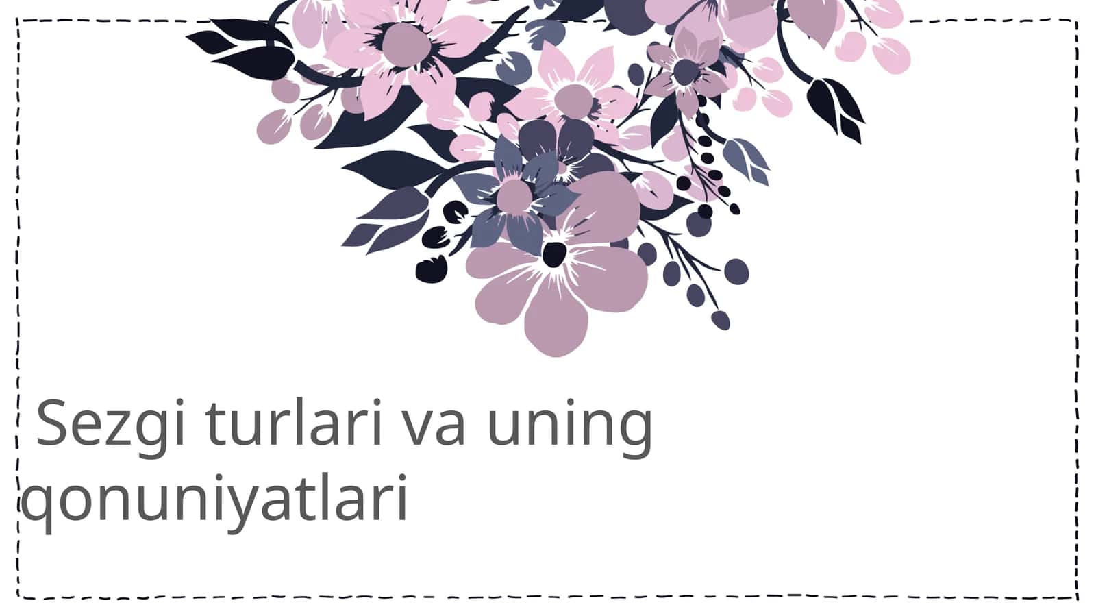 Sezgi turlari va uning qonuniyatlari