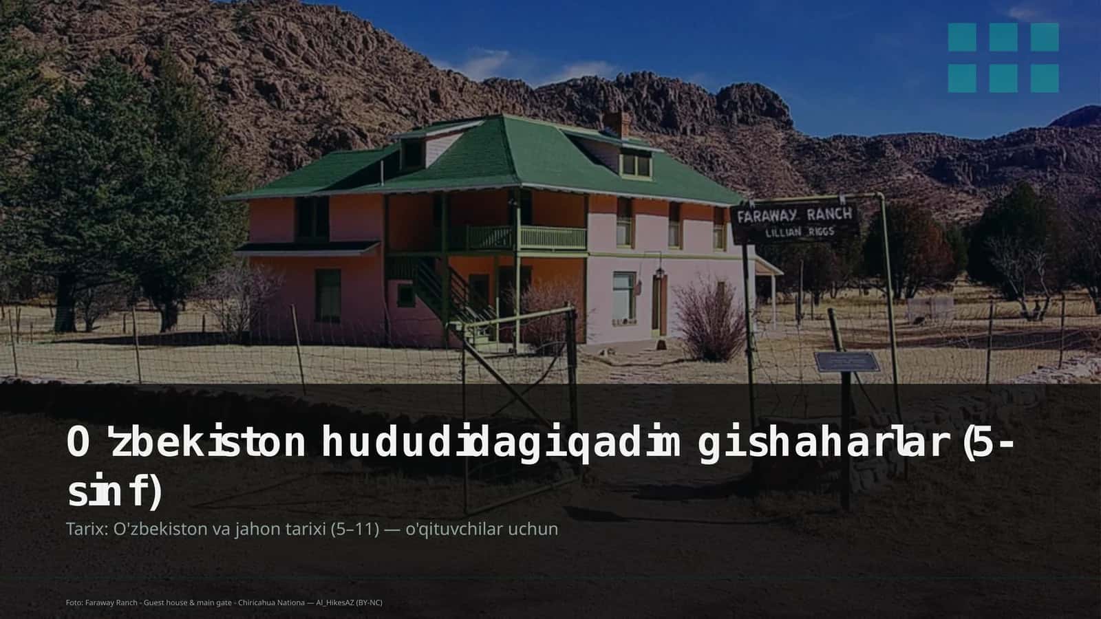 O'zbekiston hududidagi qadimgi shaharlar (5-sinf)