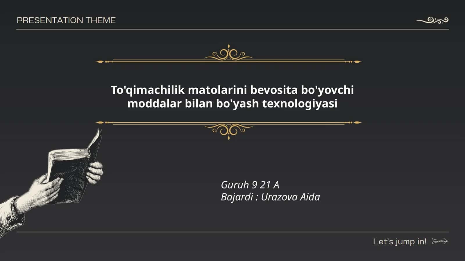 To'qimachilik matolarini bevosita bo'yovchi moddalar bilan bo'yash texnologiyasi