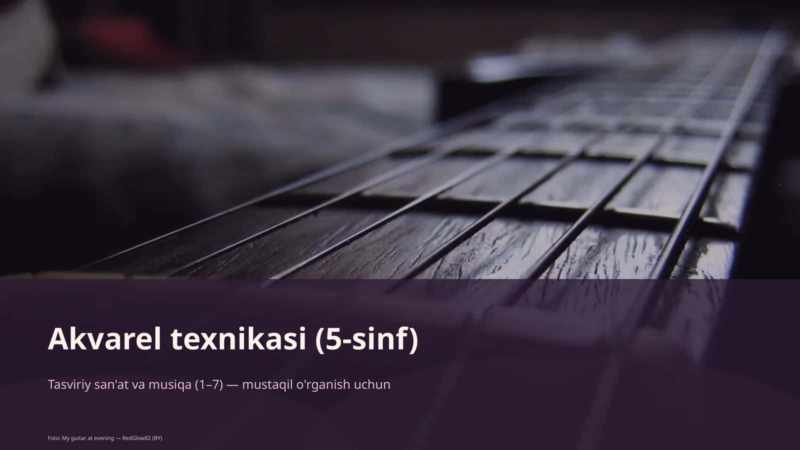 Akvarel texnikasi (5-sinf)