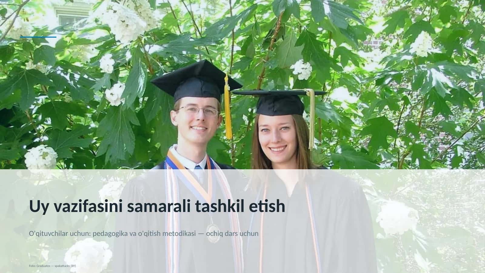 Pedagogika va o'qitish metodikasi — ochiq dars uchun
