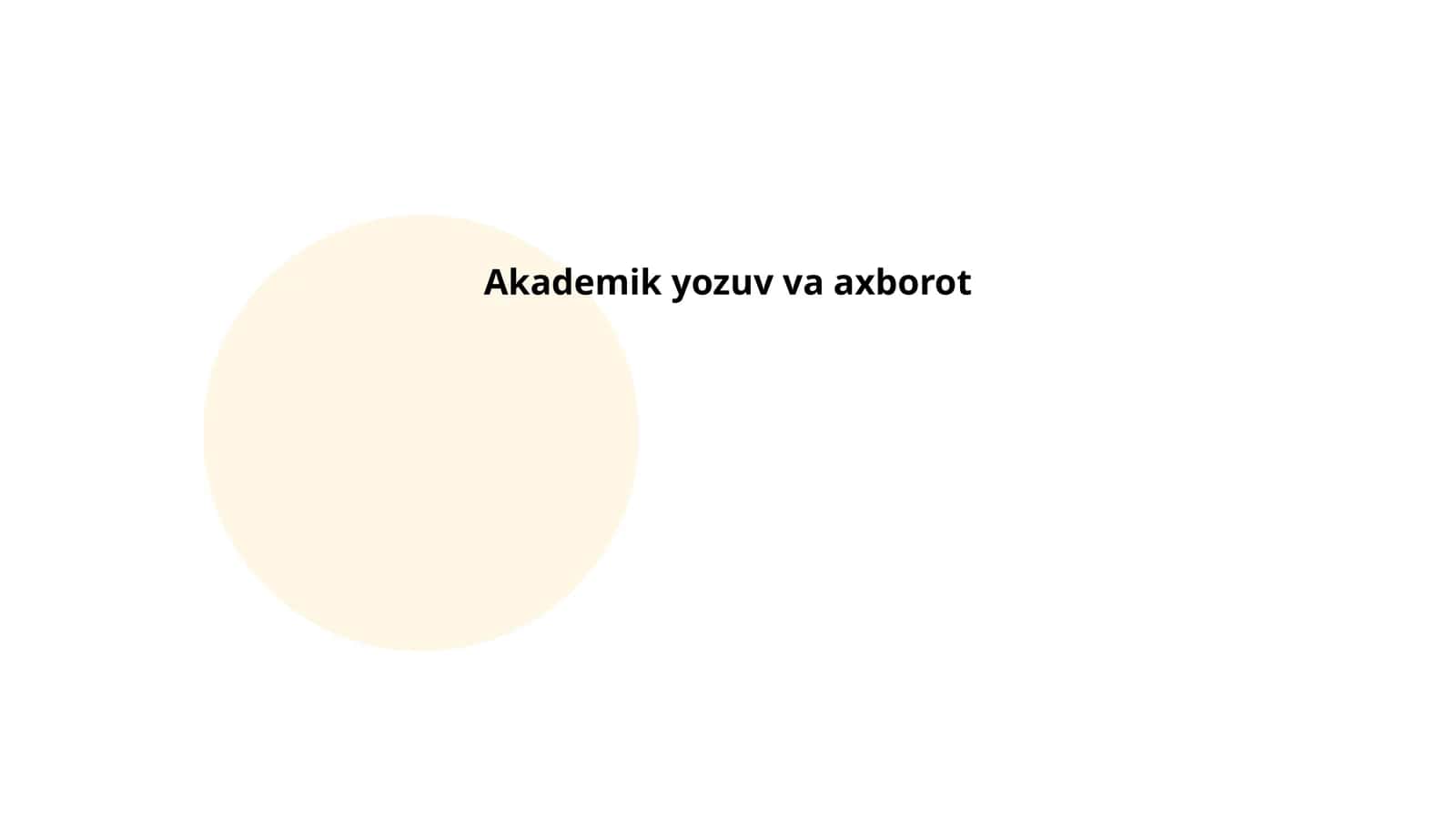 Akademik yozuv va axborot
