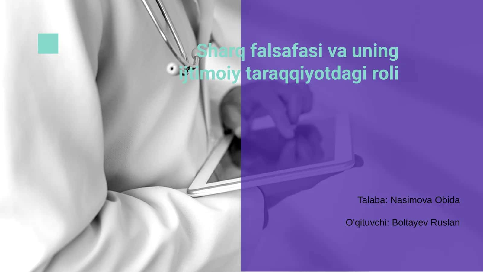 Sharq falsafasi va uning ijtimoiy taraqqiyotdagi roli