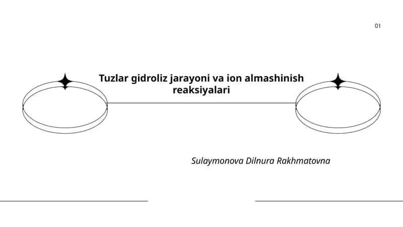 Tuzlar gidroliz jarayoni va ion almashinish reaksiyalari