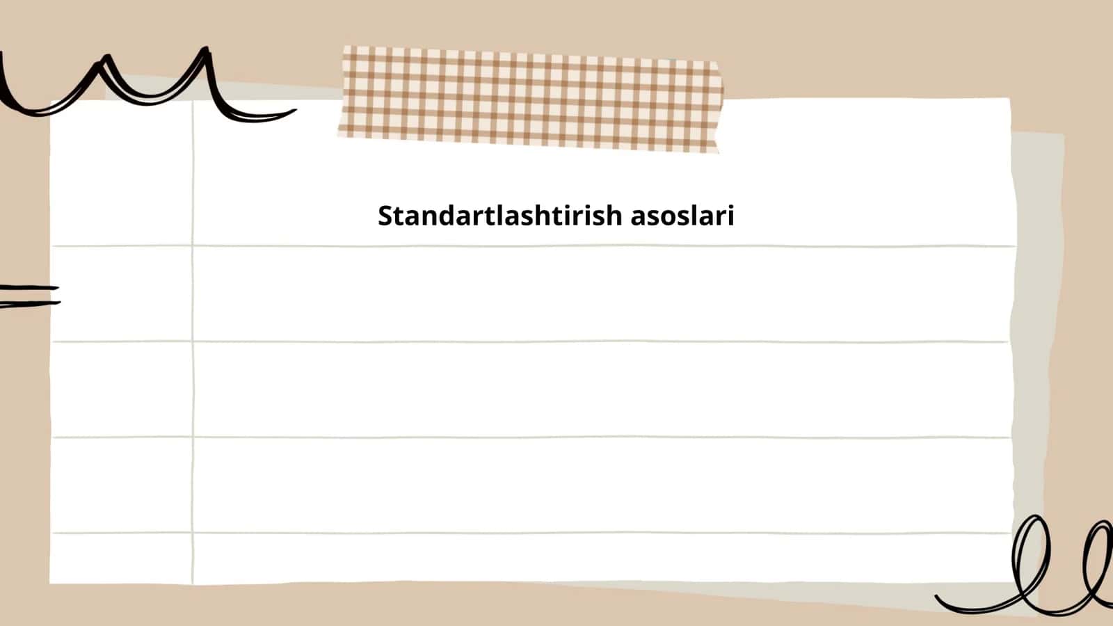 Standartlashtirish asoslari