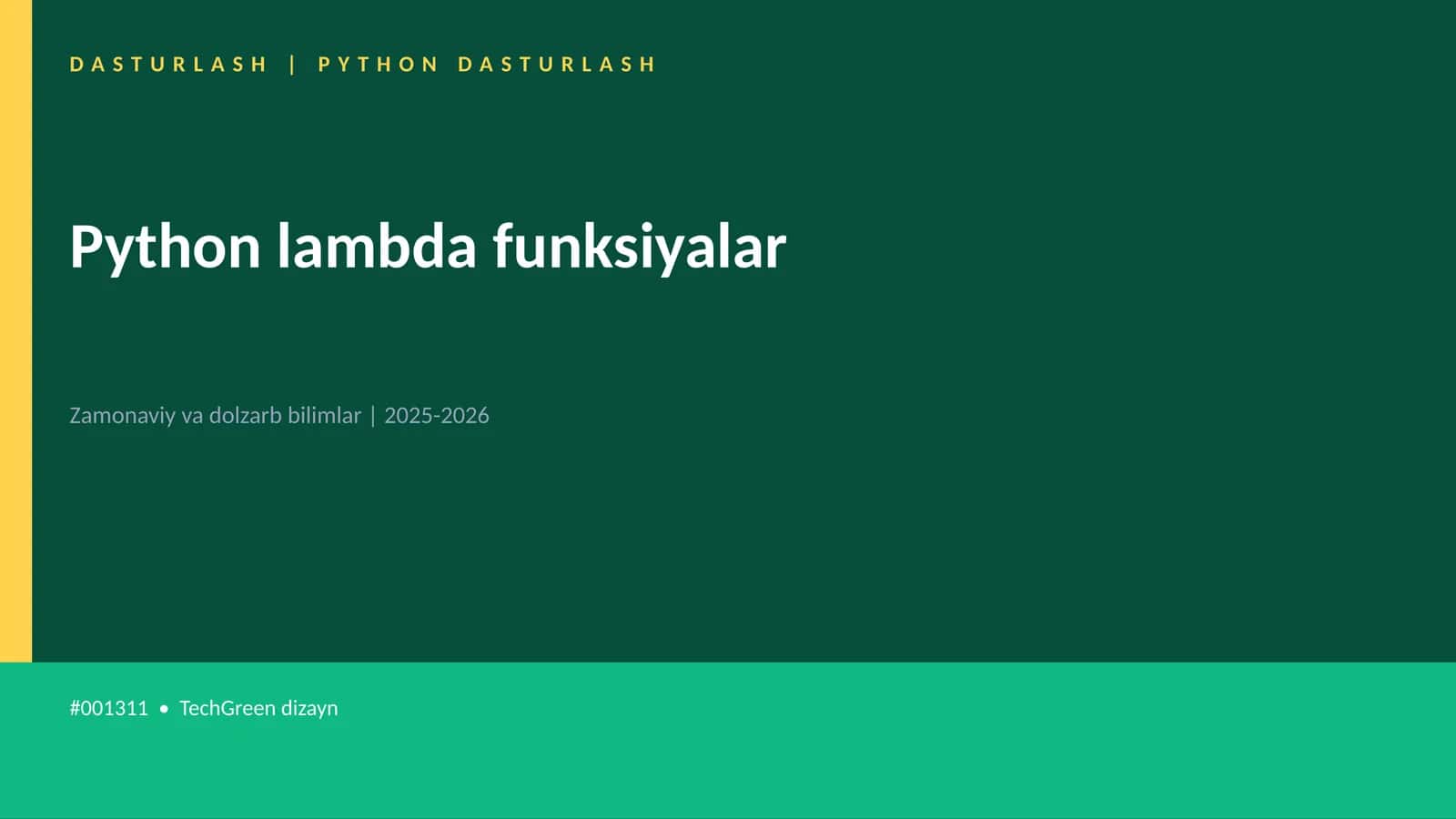 Python lambda funksiyalar