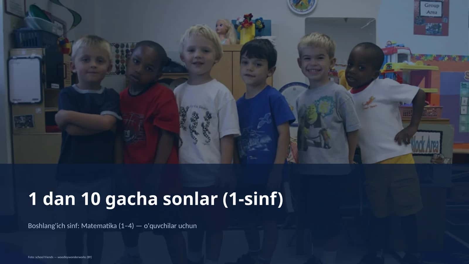 1 dan 10 gacha sonlar (1-sinf)