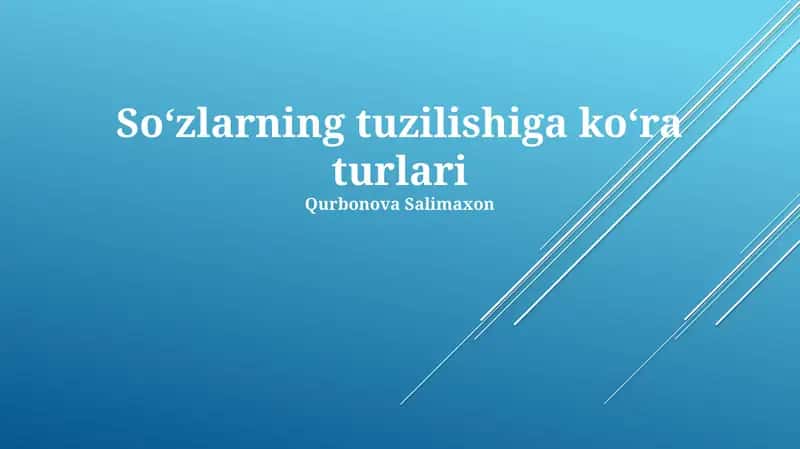 O'zlashma so'zlar