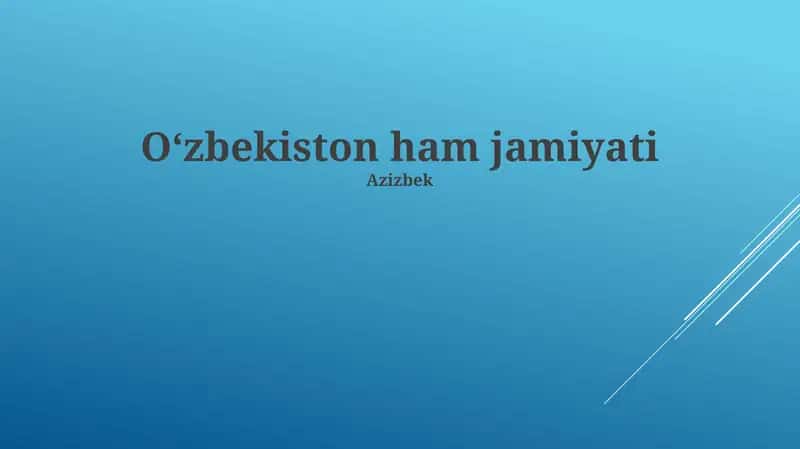 Oʻzbekiston ham jamiyati