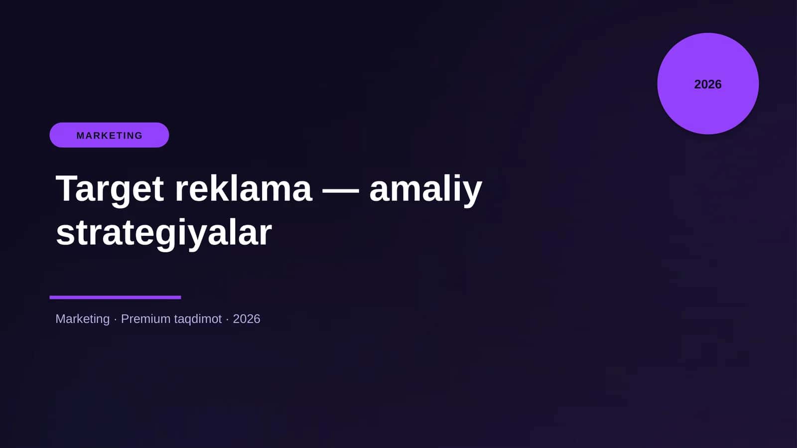 Target reklama — amaliy strategiyalar