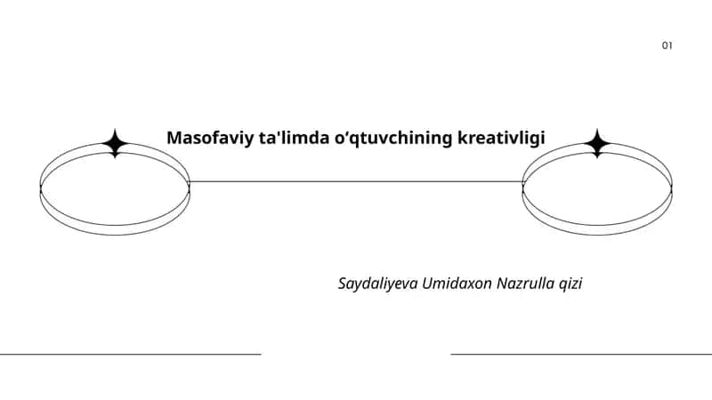 Masofaviy ta'limda oʻqtuvchining kreativligi