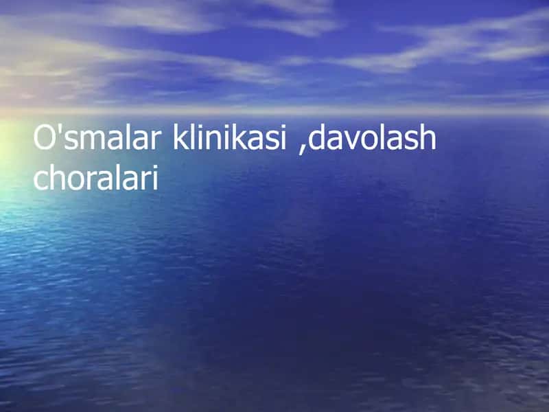 O'smalar klinikasi