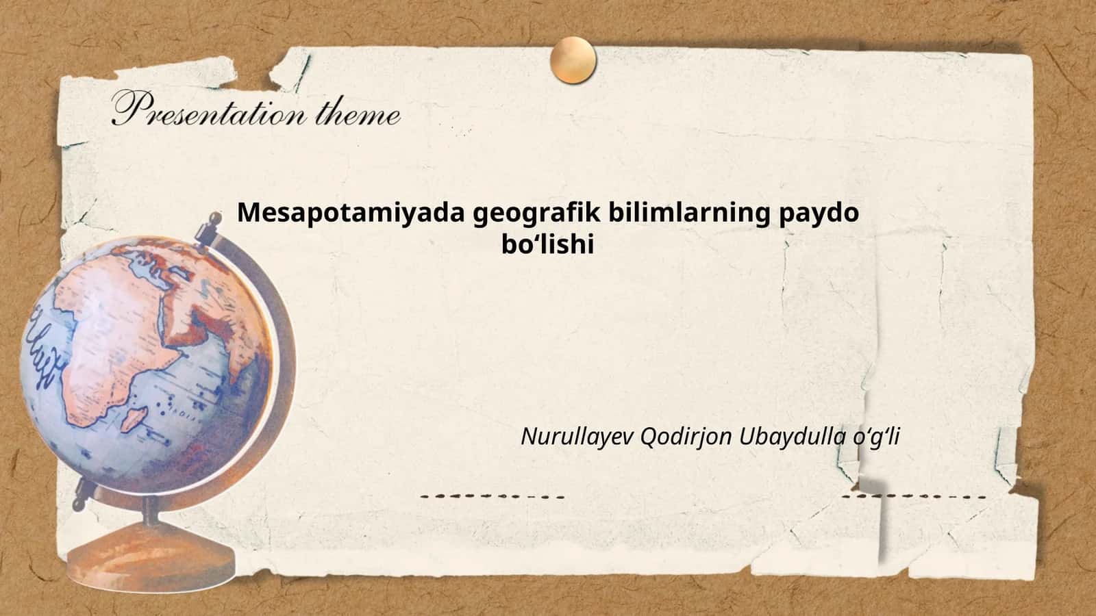 Mesopotamiyada geografik bilimlarning paydo bo‘lishi