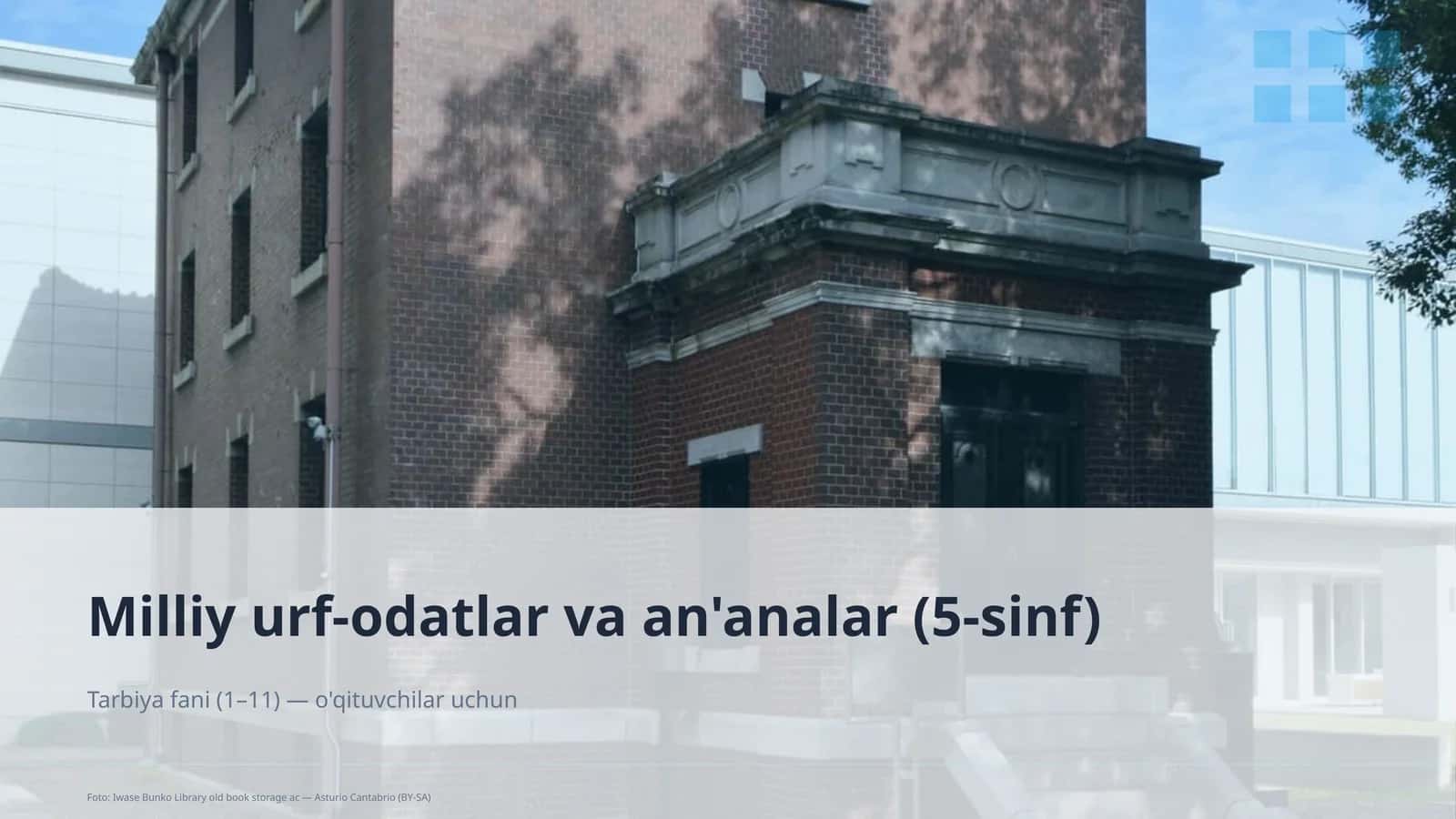 Milliy urf-odatlar va an'analar (5-sinf)