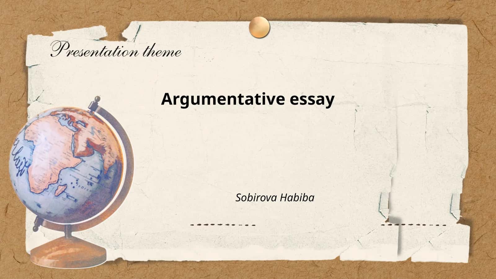Argumentative essay