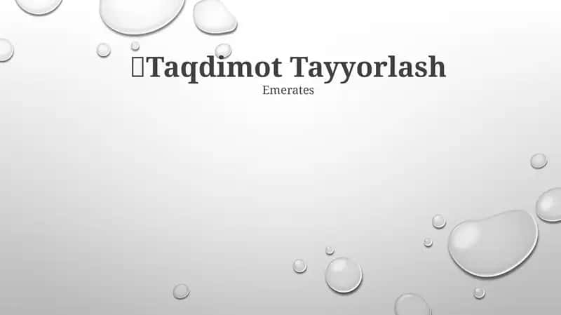 Taqdimot Tayyorlash